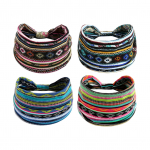 4TK Boho Mood Laiad Peapaelad Higiimav Peapael Boheemlaslikud Juukseaksessuaarid Spordi, Tennise, J&otilde;usaali Treeningu jaoks MIAO-US