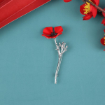 1tk Retro Creative Poppy Flower Pross &Uuml;likond Riided S&auml;rk Kaelus N&otilde;el Pross hall v&auml;rv