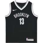 Nike X NBA koost&ouml;&ouml; vest Brooklyn Nets Harden V-kaelus Moodne Mugav Spordi varrukateta Laste pluusid Must 3Z2B3BZ6P-NYNJH S