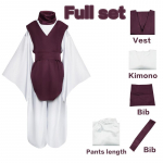 M&auml;ng Jujutsu JJK Manga Anime Choso Cosplay Kost&uuml;&uuml;m Lilla Vest Kaelussall V&ouml;&ouml; Valged Elastsed P&uuml;ksid Topikomplektid S