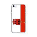 Coque iPhone &ndash; Gibraltar &ndash; SE 2020 &ndash; Souple &ndash; Mitmev&auml;rviline &ndash; Design Drapeau