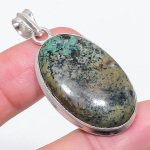 Natural Tibetan Turquoise 925 Sterling Silver Jewelry Pendant 1.93 i9p28