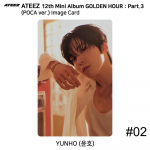ATEEZ 12. mini album Golden Hour Part.3 POCA versioon. Ametlik fotokaardi QR-koodi pildikaart Yunho - Image #2