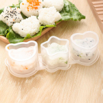 Koomiksikujuline riisipallikomplekt isetehtud sushivormid pressvorm K&ouml;&ouml;gitarvikud Toidulisandid imikutele Loominguline l&otilde;unas&ouml;&ouml;k Bento 3Pcs