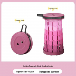 Liancai Vikerkaar Kokkupandav Teleskoopiline Taburet - Kaasaskantav V&auml;litool Lastele Telkimiseks