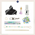 Korea Gat komplekt/Tee ise traditsiooniline p&auml;rlmutterv&otilde;tmehoidja k&auml;sit&ouml;&ouml;komplekt - Traditsiooniline Najeon Chilgi #1 Kit Taseul_Purple
