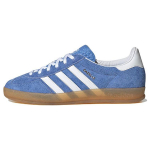 adidas Gazelle Indoor Blue Fusion Gum Naiste Tennised Jalatsid-Valge Kuldne-Metallik HQ8717 45⅓
