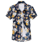 Palmipuu tr&uuml;kitud Hawaii rannas&auml;rk meestele Suvine l&uuml;hikeste varrukatega 5XL Aloha s&auml;rgid Meeste p&uuml;hadepuhkuseriided XXXXXL