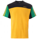 Adidas Originals V&auml;rviliste Triipudega Mitmek&uuml;lgne Lihtne &Uuml;mmarguse Kaelusega L&uuml;hikeste Varrukatega T-s&auml;rk Unisex Topid Elav-Kuldne GD2084 L
