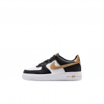 Nike Air Force 1 GS Must Valge Metallik Kuld Laste Tossud CT3839-009 36.5