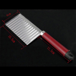 1 tk K&ouml;&ouml;giviljal&otilde;ikur roostevabast terasest kartuli lainelise servaga l&otilde;ikur nuga vidina kartulil&otilde;ikur