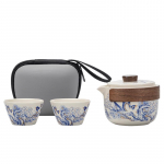 Kaasaskantav reisitee komplekt, &uuml;ks teekann ja kaks tassi, p&otilde;letusvastase k&auml;epidemega teekann, Kuaike puidust kaanega kauss, lihtne v&auml;ike kingitus teetassidele