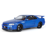 Suur Suurus 1/18 Nissan GTR GT-R R34 Skyline Ares Sulamist Spordauto Mudel Valatud Metallist V&otilde;idus&otilde;iduauto S&otilde;idukid Mudel Heli Valgus Laste Kingitused sinine