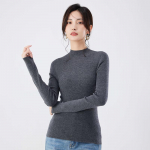 Women's 100% Pure Wool Half-Turtleneck Sweater M