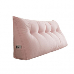 Voodipeatsipadi Velvetist Kolmnurkne Voodipeatsipadi K&uuml;lgtaskuga Ergonoomiline Seljatoepadi Diivanvoodi Padi Lugemiseks Istumiseks T&ouml;&ouml;tamiseks 100cm roosa
