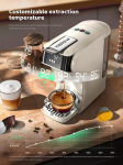 6in1 Kapselkohvimasin Kuum/K&uuml;lm Mitmekordne Espresso Cafetera Cappuccino Kohvimasin Dolce Gusto Nespresso Pulber H1B kollane