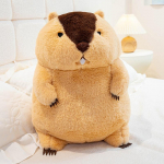 Paks Murmuti Nukk Pl&uuml;&uuml;sist M&auml;nguasi Hamster Orav Nukk Laste Rahustav Riidest Nukuke S&uuml;nnip&auml;evakingitus 34*23*23cm（0.45kg）