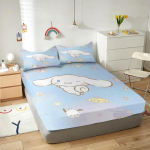 Cinnamoroll Joonisfilmist Lastele Sobiv Linu Sanrio Pehme KaneeliKoer Elastne Kate Armas Tr&uuml;kis Kohandatud Valmistatud Voodipesu Kate 120x200cmx30cm