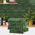 3D Stereo Liim Isekleepuvad Seinaplaadid Veekindlad Kuumakindlad Kooritav ja Kleepuv Tagaseina Plaadi Kleeps K&ouml;&ouml;ki Vannituppa Kodu Eemaldatav 30.5CM*22.1CMX10Pcs