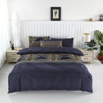 Sinine žakaarmustriline 3D-tr&uuml;kiga tekikott ja padjap&uuml;&uuml;r 3 tk Se pol&uuml;estrist komplekt/2 padjap&uuml;&uuml;ri/1 tekikott/kahene/t&auml;issuurus/kuningas/kuninganna suurus Duvet Cover Set&EU Single(135x200cm)