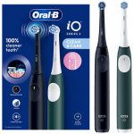 Brosse &agrave; dents &eacute;lectrique - Oral-B - iO 2 Duo - Noir et Vert For&ecirc;t - 3 modes - Doux pour les gencives must