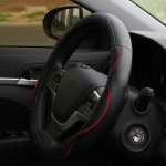 My Good Car Pu Leather Car Steering Wheel Protection Cover Steering Covers For Hyundai Elantra 2016-2018 car styling accessories black red line