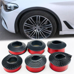 Universaalne must s&uuml;sinikkiust poritiiba Flare auto rataste kulmude kummikaitse ribakaitse rattakaare trimmikaare pikendaja 3.8CM Carbon fiber black