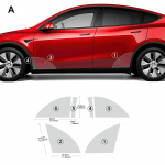 for Tesla Model Y   2024 Car Door Triangle Protective Film PPF TPU Transparent Refit Sticker 8.5mil Film With tools