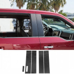 Carbon fiber Door Window Pillar Post Center Cover Decoration for Ford F150 2015+