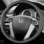 Must mikrofiiber nahast auto roolikatete Honda Crosstour 2012 Pilot Odyssey Accord 8 2008-2015 jaoks Auto tarvikud Red Blue Thread