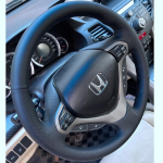 Isemeisterda ise Must libisemiskindel mikrokiudnahast rooliratta kate Honda Spiriorile ja vanale Accordile Autotarvikud Blue Thread black