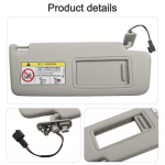 Automotive Accessory Sun Visor Front Right Visor Stable Characteristics Perfect Match Easy tallation Factory Specifications