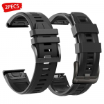 2 tk QuickFit rihm 22mm 26mm Garmin Fenix 8 E 7 7X 6X 6 Pro 5X Plus/Epix Gen 2/Tactix 8 randmepael Spordirihm Silikoonist K&auml;ev&otilde;ru QuickFit 22mm