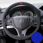 Hand Stitched Leather suede non-slip Car Steering Wheel Cover for Acura CDX TL MDX RDX ZDX Interior accessories 2