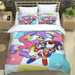 Anime The Amazing Digital Circus Tekikottide Komplekt 3D Prindiga Digitaalse Tsirkuse Voodipesu Komplektid Poistele T&uuml;drukutele &Uuml;heinimese Queen King Suuruses EU Single(135*200cm)3pcs