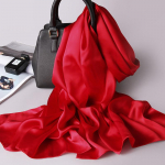 100% naturaalsest siidist sall naistele luksuslik pikk siidist sall ehtne siidist kaelasall Bufanda siid plain satiin peakatted Foulard Femme 175x55cm