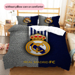 Madridi meeskonna logo Muster Voodipesu Kodukaunistus S&uuml;nnip&auml;evakingitus (1 * tekikott + 2 * padjap&uuml;&uuml;ri, ilma s&uuml;damikuta) 135x200cm
