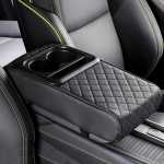 PU-nahast autode k&auml;etoe kate topsihoidjaga Multifunktsionaalne keskkonsooli k&auml;etoe padi Paksenenud K&otilde;rgust suurendav