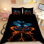 Jaapani Anime Draakoni KuulS Tekikott Kahepoolne Super Saiyan Voodipesukomplektid &Otilde;pilastele Teismelistele Son Goku Tekikott Komplekt Magamistoa jaoks EU Single(135*200cm)3pcs beige