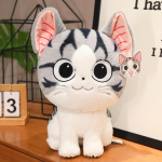24-35 cm Kawaii kassi pl&uuml;&uuml;sis m&auml;nguasjad Anime tegelane Chi Chi kass t&auml;idisega nukk Pehme juust kass Home Decro 24CM black