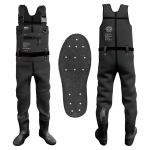 Kleit Neopreenist Kalastus- ja Surfikombinesoonid Suurus 2XL Naastudega, (Vildist tald), Veekindel, Kalap&uuml;&uuml;k, Sook&auml;imine, Varustus, must