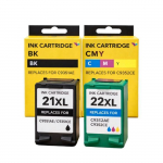 Cartouches d'encre - SHOP-STORY - HP 21XL/22XL compatibles - Pack 2 (1N+1C) - Haute capacit&eacute; XL - Plug & Play