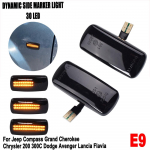 2x LED d&uuml;naamiline k&uuml;ljesignaalilamp Chrysler 300 Town Country 200 jaoks P&ouml;&ouml;rdetulelambid Jeep Grand Cherokee Compass'ile Autostiil