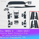 For OMODA 9 2024 2025 Full set interior Film Gear Panel TPU Transparent Anti-scratch Films Navigation screen Protection Sticker For LHD