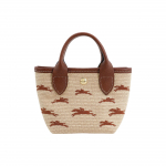 Longchamp Le Panier Pliage Logo Kl&otilde;pskinnitusega Mini K&auml;eshoitav &Otilde;la Crossbody Kott Naiste kotid Beež Pruun 10206HCF035 Basic Set (Bag)