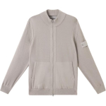 Stone Island Spleissitud k&otilde;rge kraega lukuga pikkade varrukatega lai jakk Meeste jakk Hall Valge K1S1551000-02S00FA-V0064 M
