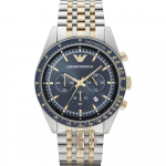 Emporio Armani Tazio XLarge Sinine Kahev&auml;rviline Meeste Kvarts Kronograaf AR6088 sinine