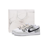 Nike Dunk Leather Coverage Slip Resistant Impact Resistant Abrasion Resistant Low top Skateboard Shoes Men's Gray DV0831-101(Team-SBOX) 40