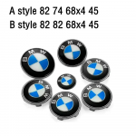 7 tk Auto Kapoti Eesmine Tagumine Pagasiruumi Embleem M&auml;rk BMW originaallogo t&auml;iesti must E36 E46 E53 E90 E60 E93 E87 G01 G20 X3 X5 F30 F20 X6 B-style82 82mm