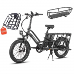 Fafrees FF20 CUV - Elektriline kaubaratas - 250 W - 48 V - 24 Ah - Maksimaalne kiirus 25 km/h - Must - Tagumise pakiraamiga